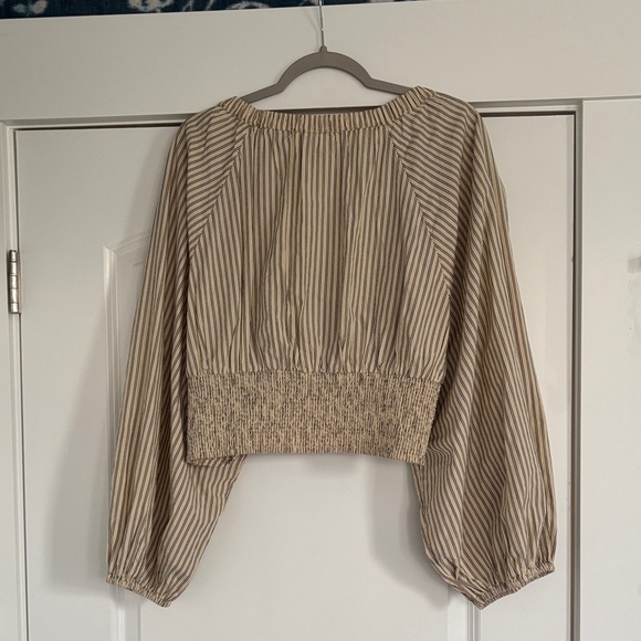 Free People Beige Striped Crop Top - Picture 6 of 10
